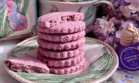 Лавандовое печенье розовое