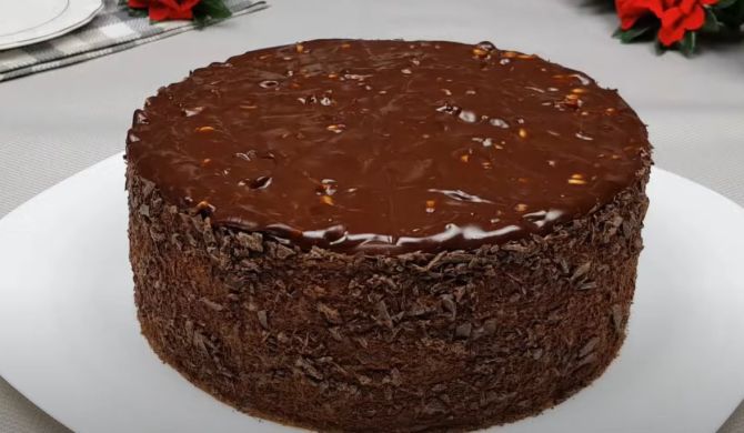 Шоколадный торт Кукис с карамелью и арахисом рецепт