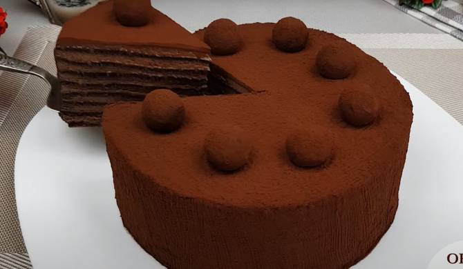 Трюфельный шоколадный Торт на сковороде рецепт