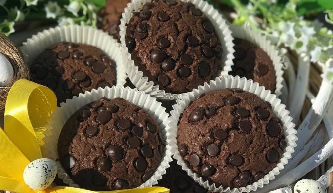 Шоколадные кексы с какао в духовке рецепт