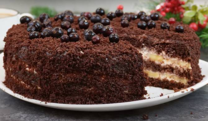 Бисквитный торт со сметанным кремом, рецепт с фото пошагово