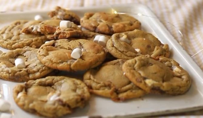 Печенье с маршмеллоу и шоколадом в духовке рецепт