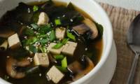 Домашний Мисо суп с тофу и грибами
