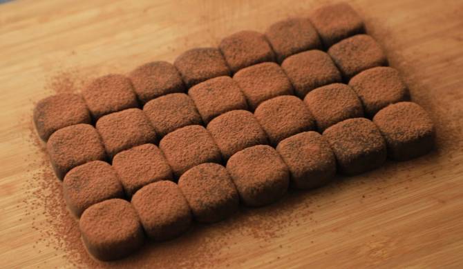 Шоколадные конфеты трюфели с сгущенкой и какао рецепт