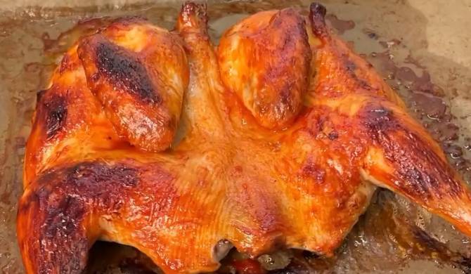 Запеченная курица в соусе барбекю в духовке рецепт