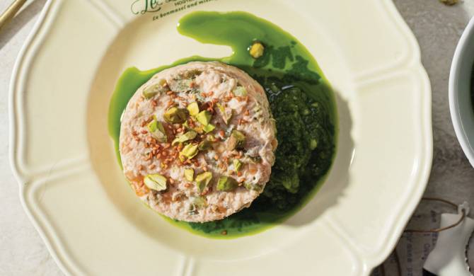 Сливочный риет из лосося с зеленым маслом рецепт
