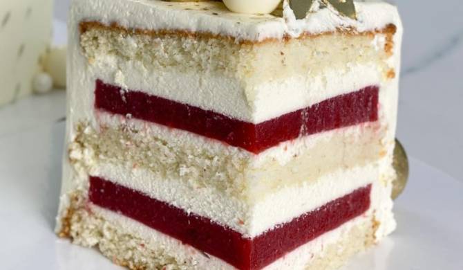 Торт Клубника-Лайм с крем чизом на сливках рецепт