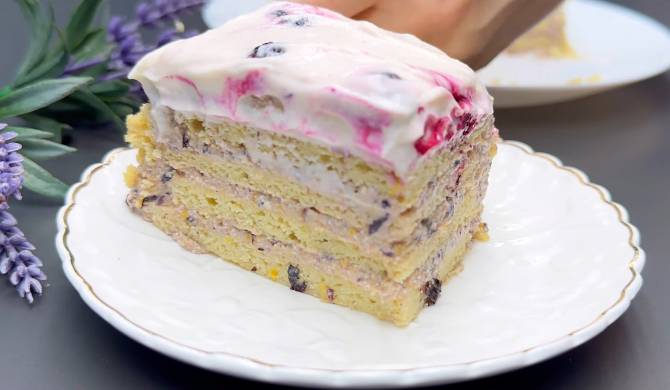 Видео ПП торт с творожным кремом диетический рецепт