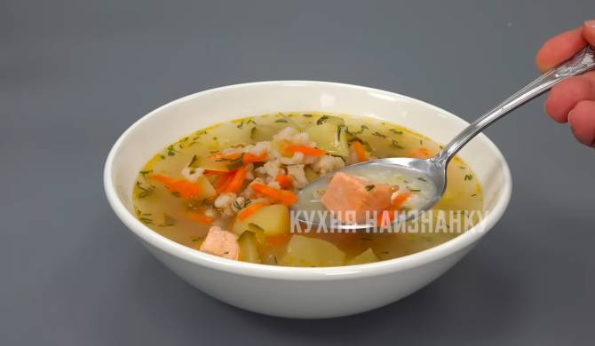 Суп рассольник с рыбой и солеными огурцами рецепт
