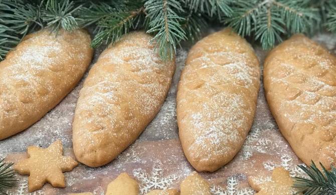 Печатные пряники с орехами и медом шишки рецепт