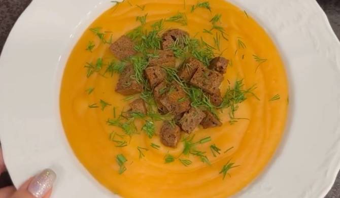 Суп пюре из чечевицы, помидоров, картошки и моркови рецепт