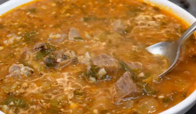 Суп Харчо из говядины с рисом классический рецепт