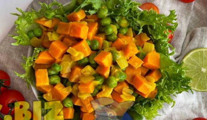 Тушеный Батат с овощами на сковороде рецепт