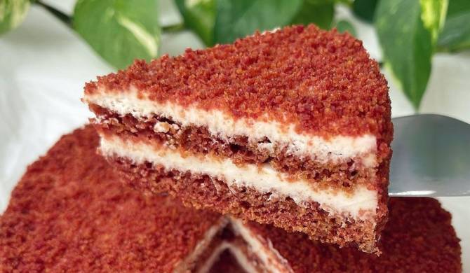 Веганский ПП торт Красный бархат рецепт