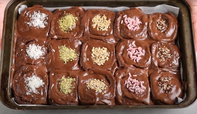 Шоколадные булочки Синнабоны с корицей домашние рецепт