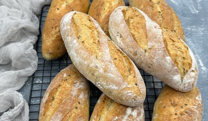 Дрожжевой пшеничный хлеб со льном рецепт