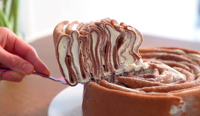 Шоколадный блинный торт на сковороде без духовки рецепт