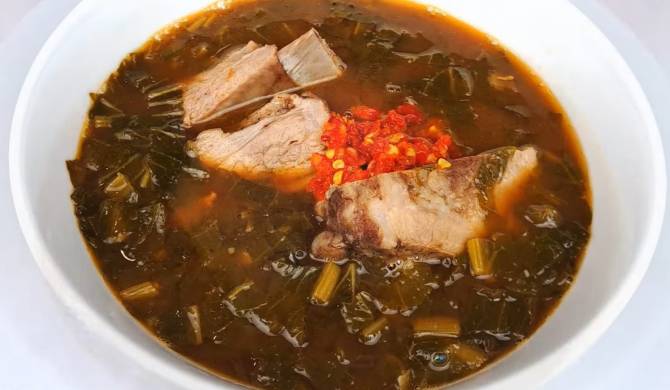 Корейский суп Сиряги Тямури с мясом и соевой пастой рецепт