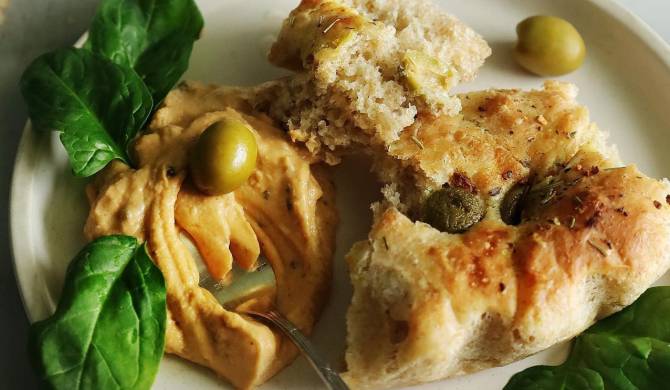 Хлеб Фоккача с оливками рецепт