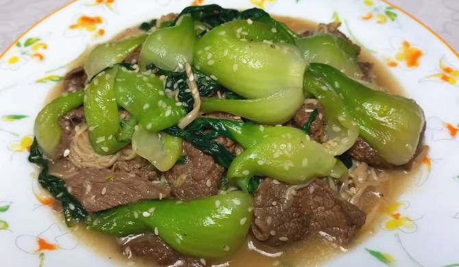 Капуста китайская пак чой жареная с мясом и грибами рецепт