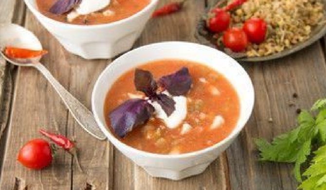 Томатный суп с курицей и помидорами рецепт