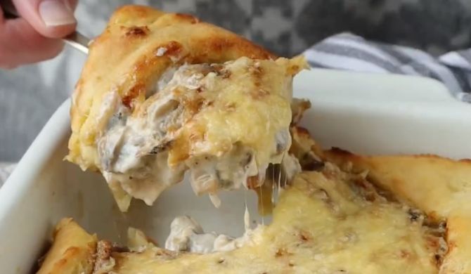 Картофельный пирог с грибами и луком рецепт