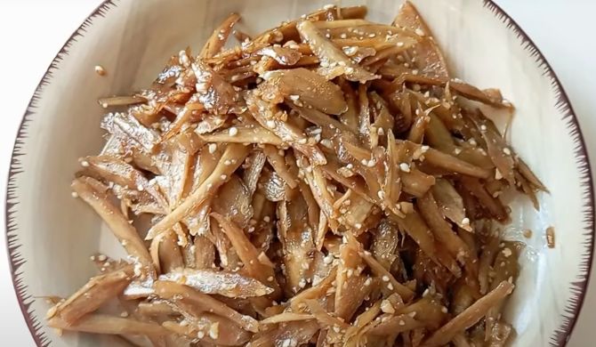 Панчханы корейская закуска из корня лопуха рецепт