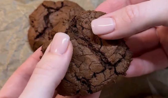 Шоколадное печенье брауни с шоколадом рецепт
