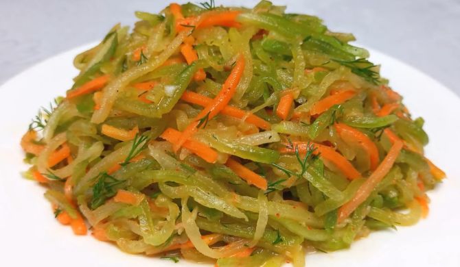 Салат из зеленой редьки с морковью по корейски рецепт