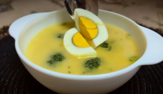 Сливочно сырный овощной суп с капустой брокколи рецепт