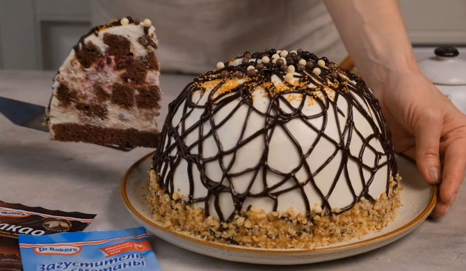 Шоколадный бисквитный торт с вишней и сметанным кремом рецепт пошаговый с фото - уральские-газоны.рф