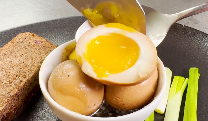 Маринованные яйца в соевом соусе и вине по японски рецепт