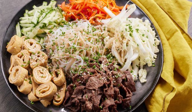 Корейский салат Чафан с мясом говядиной Просто Кухня рецепт