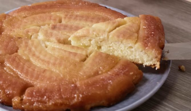 Бананово карамельный пирог перевертыш Просто Кухня рецепт