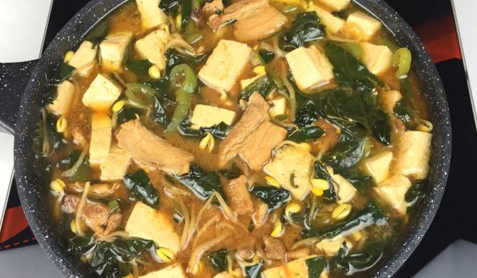 Корейский суп Пуктяй с мясом рецепт