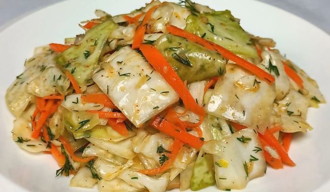Корейский салат из капусты и моркови рецепт