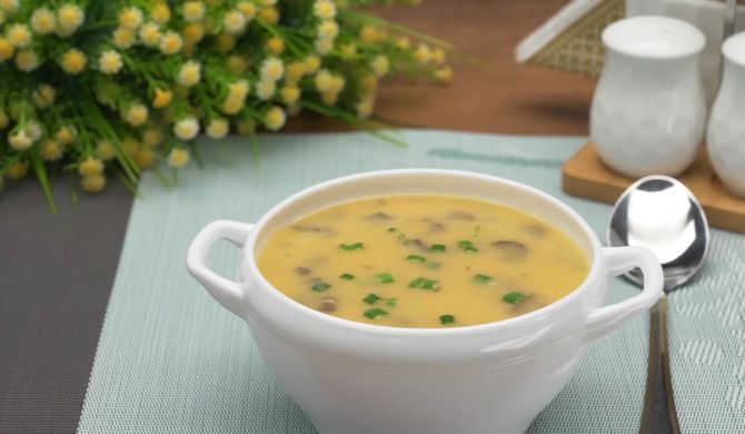 Грибной суп пюре с шампиньонами и картошкой рецепт