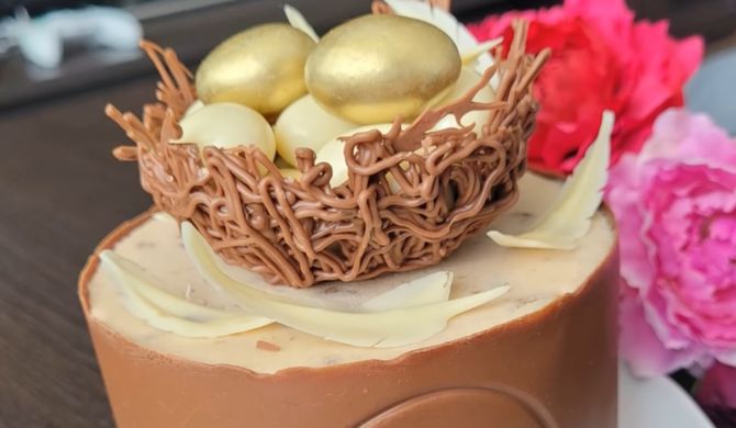Творожная пасха в шоколадном корпусе с декором рецепт