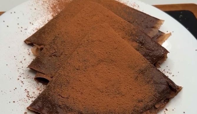 Шоколадные блины с кофе и маскарпоне рецепт