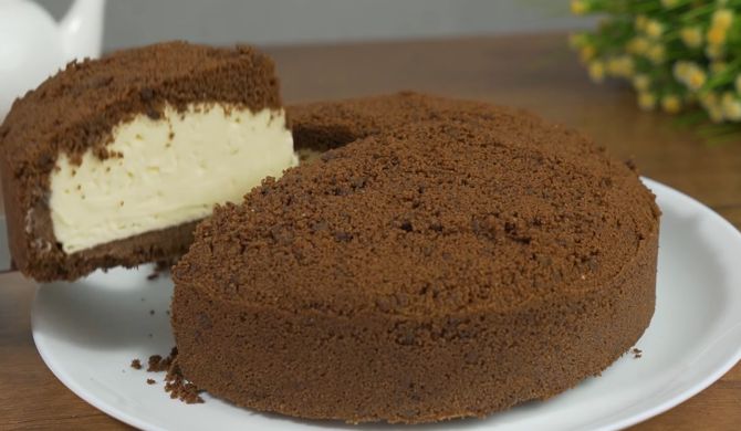 Торт со сметаной из шоколадного печенья без выпечки за 15 минут рецепт