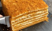 Торт Медовик без раскатки коржей нежный и ароматный
