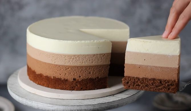 Муссовый торт Три Шоколада классический рецепт