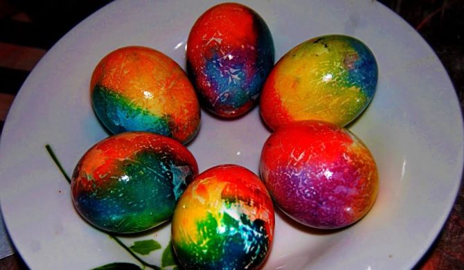 Как покрасить яйца красиво пищевыми красителями рецепт