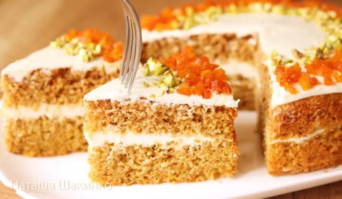Морковный торт со сметанным кремом классический рецепт