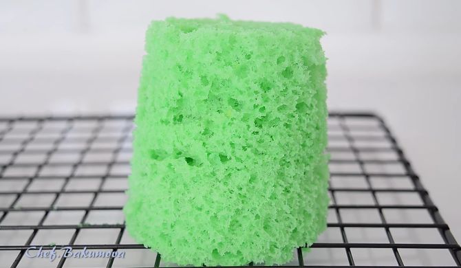 Бисквитный зеленый мох кондитерский в микроволновке рецепт