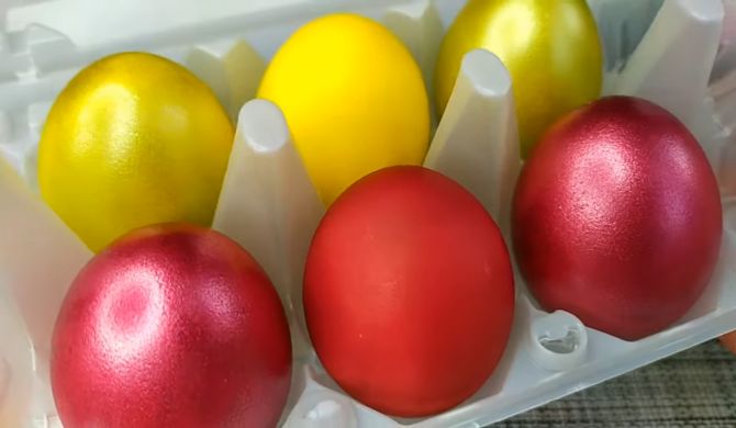 Как покрасить перламутровые яйца на пасху рецепт