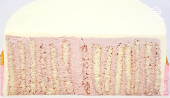 Вертикальный торт с малиновым сливочно-творожным кремом рецепт