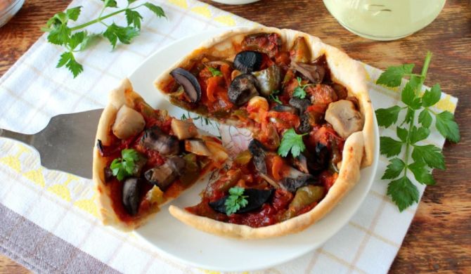Постная пицца с грибами домашняя в духовке рецепт