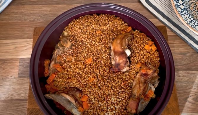 Блюдо Тажин из баранины с гречкой рецепт