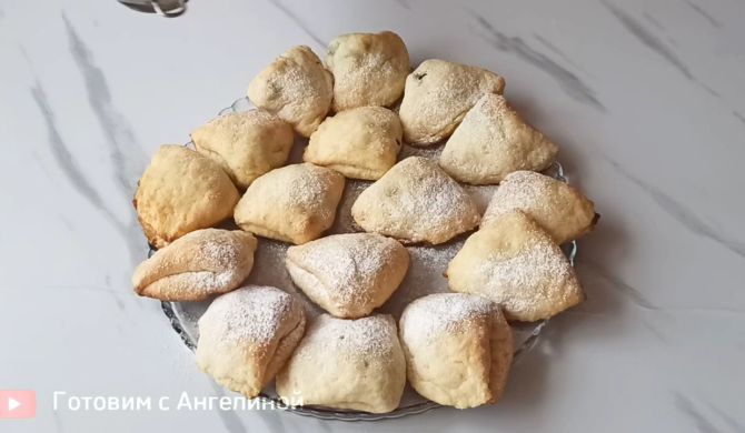 Творожное печенье с грецкими орехами и изюмом рецепт
